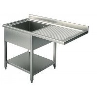 Lavello Inox su Gambe ad 1 Vasca con Sgocciolatoio con vano Lavastoviglie profondità 700 Lavello Inox su Gambe ad 1 Vasca con Sgocciolatoio con vano Lavastoviglie profondità 700