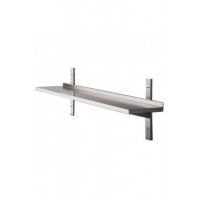 Mensola a muro a cremagliera o fissa acciaio inox Profondità 300