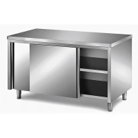 Tavolo inox con scorrevoli profondità 600 Tavolo inox con scorrevoli profondità 600
