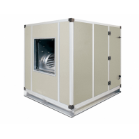 Ventilatori centrifughi cassonati a trasmissione, pale curve avanti, con struttura in alluminio CPAS